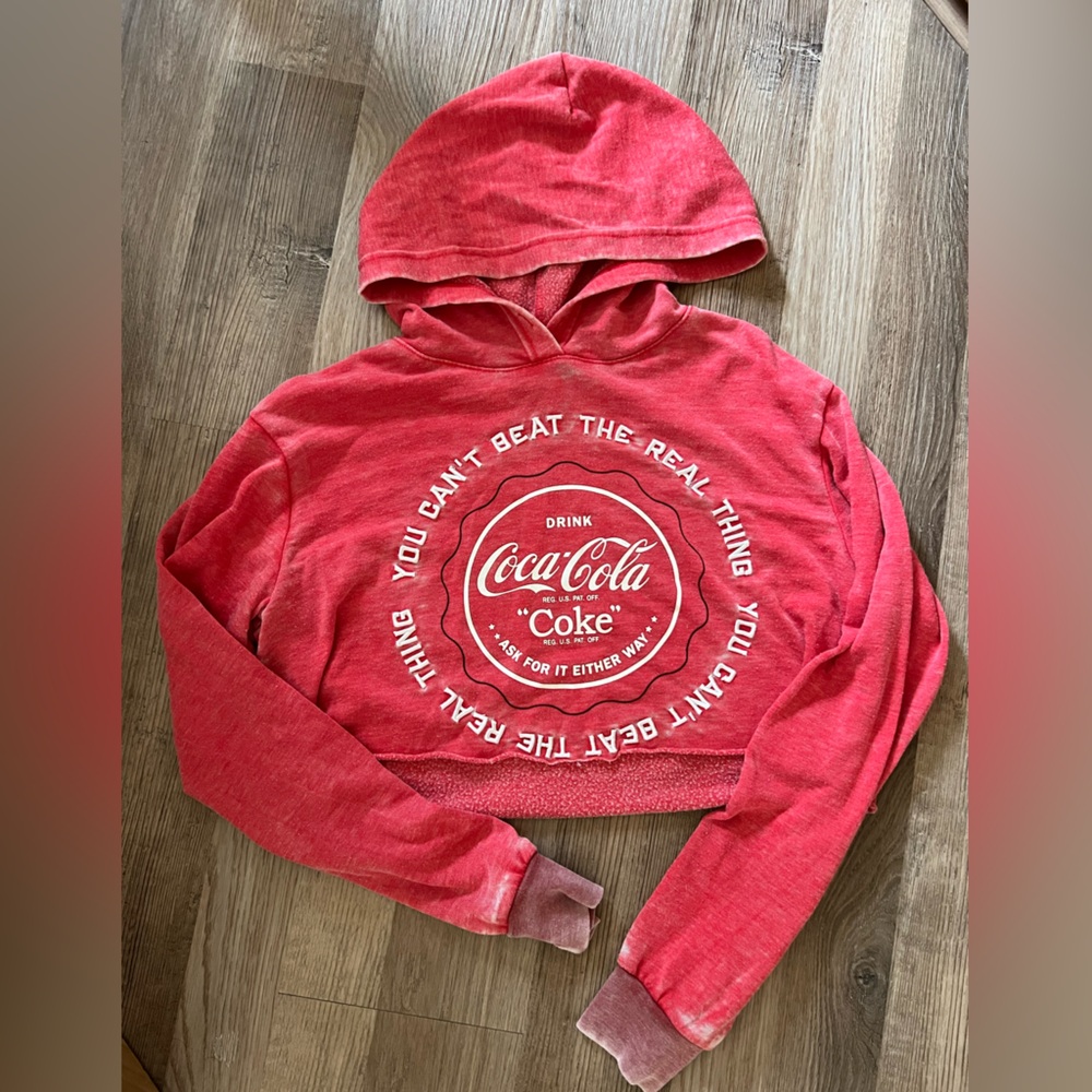 Vintage Coca-Cola crop hoodie